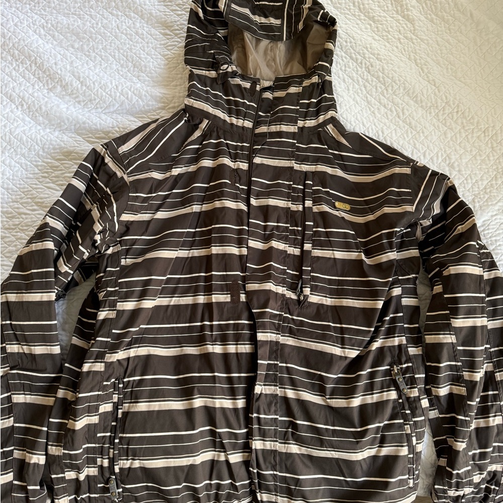 Striped Black and White Men's Jacket